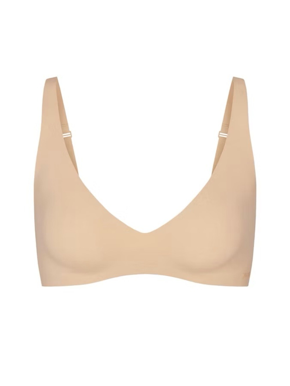 SKIMS Soft V-Neck Plunge Bralette in Brown